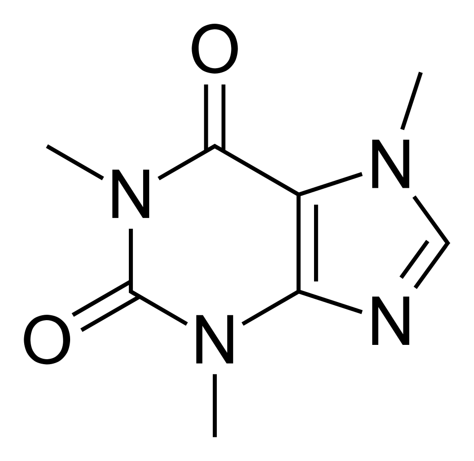 Chemical structure of caffeine